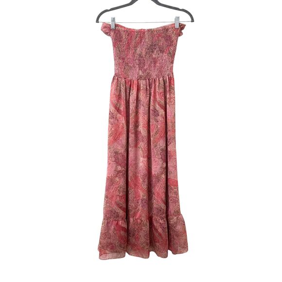 MISA LOS ANGELES Arianne Chiffon Sleeveless Midi Dress Pink XS - Picture 3 of 6